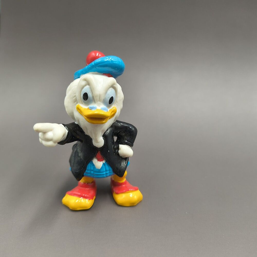 Vintage 1986 Disney DuckTales Flintheart Glomgold PVC Figure Applause Pointing